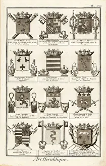 1763 Prints: Coats of arms of French dignitaries