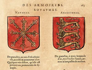 Coats of arms of the kingdoms of Navarre and England