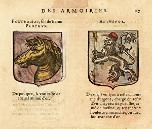 Escutcheon Prints: Coats of arms of Polydamas and Antenor