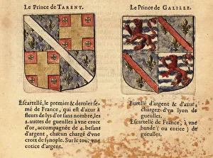 Chez Rolet Boutonne Prints: Coats of arms of the Principality of Taranto and Galilee