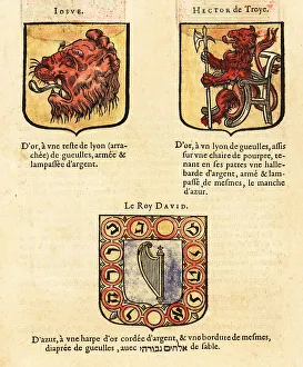 Coats of arms of the Nine Worthies: Joshua, Hector of Troy