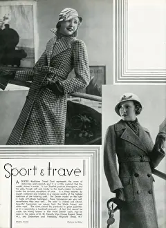 Belted Prints: Coats for sport and travel 1933