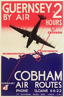 Surrey Collection: Cobham Air Routes Poster
