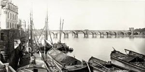 Coblenz, Germany, boats river and bridge