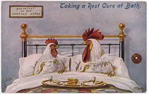 Cannibals Prints: Cock, Hen in Bed
