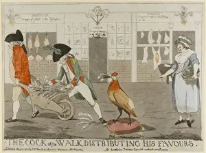 The Cock of the Walk, distributing his favours