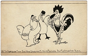 Aesop Gallery: The Cock with Two Wives by George Ranstead