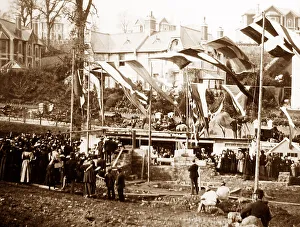 Cockington Church laying foundation stone