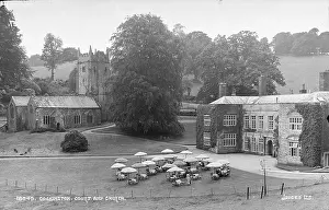 Umbrellas Prints: Cockington Court and Church