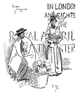 Sellers Prints: Two Cockney street Flowergirls