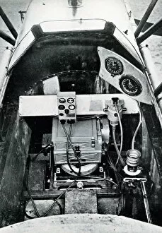 Cockpit of aircraft arranged to take aerial photographs