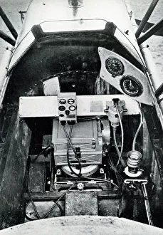 Dial Prints: Cockpit of aircraft arranged to take aerial photographs