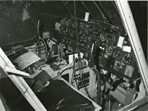 Sikorsky Prints: Cockpit of Sikorsky S-55, OO-SHA, of Sabena