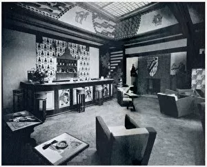 The Cocktail Bar at the Garter Club, 52 Grosvenor Street - decorated in mock-heraldic
