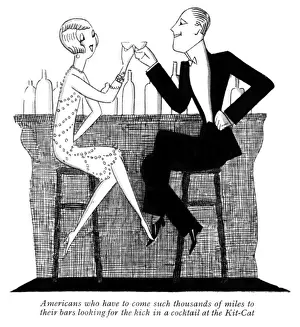 Roaring Prints: Cocktails at the Kit-Cat restaurant, 1926 by Fish
