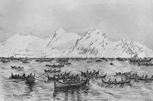 Lofoten Prints: Cod fishing off the Lofoten Islands, Norway 1896