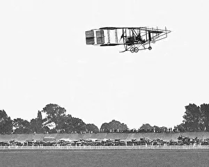 Cody Prints: Bill Cody flying his Cathedral Aeroplane at Brooklands
