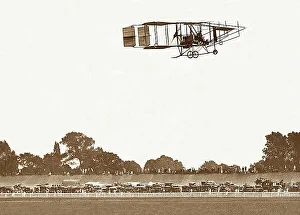 Bill Cody flying his Cathedral Aeroplane at Brooklands