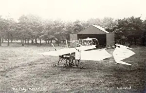Cody monoplane outside the workshop