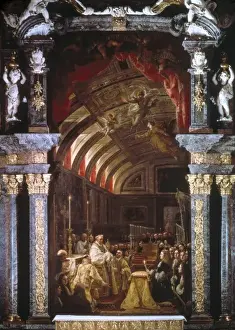 Coello Prints: COELLO, Claudio (1642-1693). The Adoration of