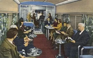 Images Dated 11th July 2017: Coffee Shop Club, Blue Bird streamliner train, USA
