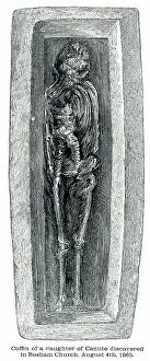 Canute Prints: Coffin of a daughter of King Canute, Bosham Church