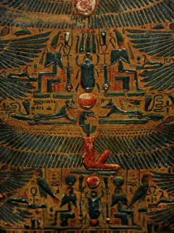 Coffin of Khonsu-hotep. Painted wood. 21st-22nd Dynasty. Det