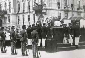 Assassination Prints: Coffins of Archduke Franz Ferdinand and his wife