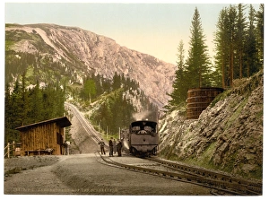 Cog railroad up the Schneeberg, Lower Austria, Austro-Hungar Cog railroad up the Schneeberg, Lower Austria, Austro-Hungar