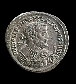 Diocletian Prints: Coin with the effigy of the Emperor Diocletian