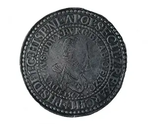 Numismatic Prints: Coin with portrait of king Philip II of Spain