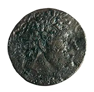 Coin with portrait of Pyrrhus. Coin. SPAIN. Barcelona