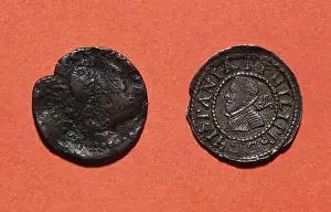 Coins. Seisavo, left and Ardite, right. 16th-17th centuries