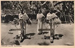 Makers Prints: Coir yarn making in Travancore, India