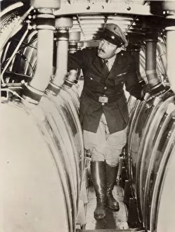 Additional Gallery: Col Roscoe Turner inspects the additional fuel tanks