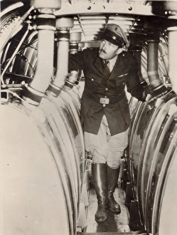 Additional Gallery: Col Roscoe Turner inspects the additional fuel tanks