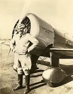 Racer Prints: Col Roscoe Turner in front of his Wedell-Williams Special Ra