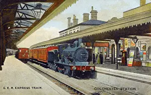 Stop Prints: Colchester Railway Station - G. E. R. Express Train