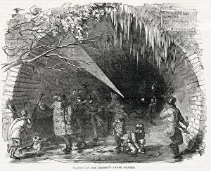 Skaters Collection: During the cold winter of February 1855, people were skating underground