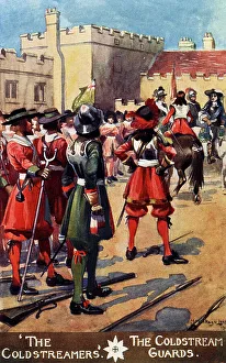 Crenellated Prints: Coldstream Guards, first meeting with King Charles II