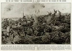 Lines Collection: Coldstreamers in a Great charge by the guards on the Somme