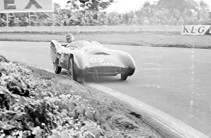 Lotus Prints: Colin Chapman in his famous works Lotus Mark VIII SAR 5 in the Goodwood International race