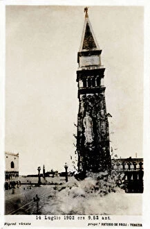 Fake Collection: Collapse of the Campanile in St Marks Square, Venice, Italy