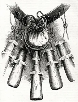Rings Prints: Collar of bandoleers (bandoliers), a shoulder belt used to hold sets of ammunition
