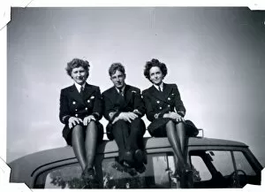 Images Dated 12th July 2016: Three colleagues at Lessingen, Germany, WW2