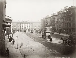 Tourist Prints: College Green Dublin, with Trinity College