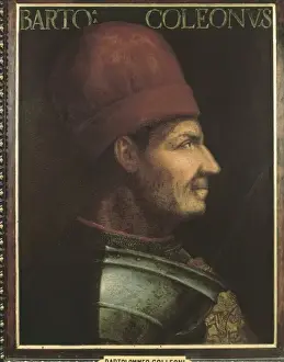 Bartolomeo Prints: COLLEONI, Bartolomeo (1400-1475). Italian condottiero