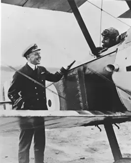 Raymond Prints: Collishaw, Raymond, chats to one of his RNAS Sopwith Ca