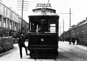Tramway Prints: Colne Corporation tram, early 1900s