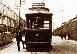 Colne Corporation tram, early 1900s